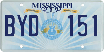 MS license plate BYD151