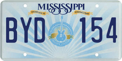 MS license plate BYD154