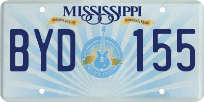 MS license plate BYD155