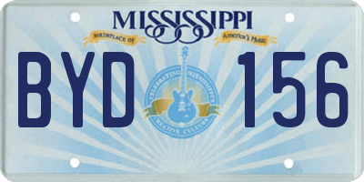MS license plate BYD156