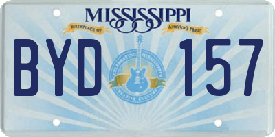 MS license plate BYD157