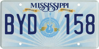 MS license plate BYD158