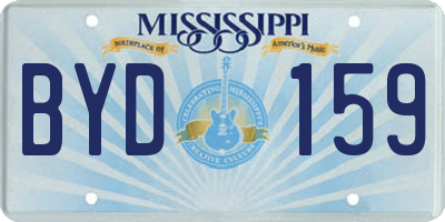MS license plate BYD159