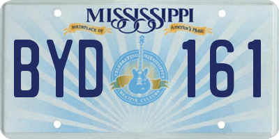 MS license plate BYD161