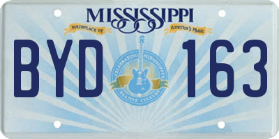 MS license plate BYD163