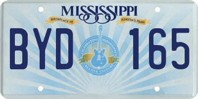 MS license plate BYD165