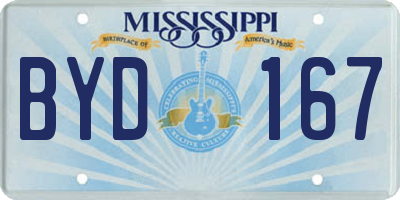 MS license plate BYD167