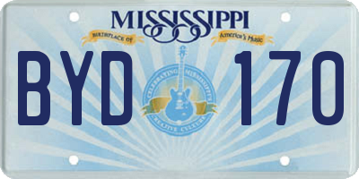 MS license plate BYD170