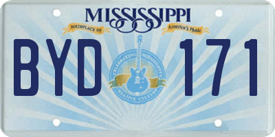 MS license plate BYD171