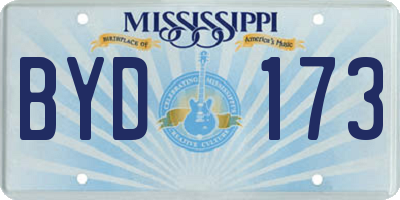 MS license plate BYD173