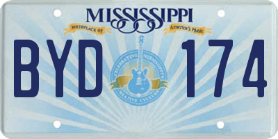 MS license plate BYD174