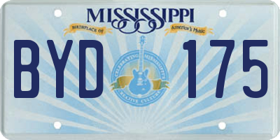 MS license plate BYD175