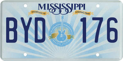 MS license plate BYD176