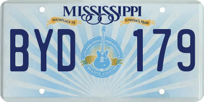 MS license plate BYD179