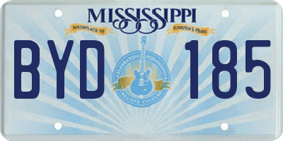 MS license plate BYD185