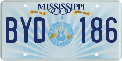 MS license plate BYD186