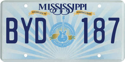 MS license plate BYD187