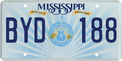 MS license plate BYD188