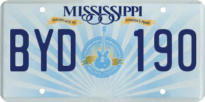 MS license plate BYD190