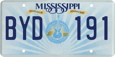 MS license plate BYD191