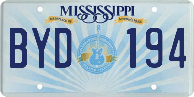 MS license plate BYD194