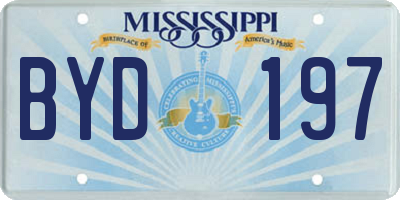 MS license plate BYD197