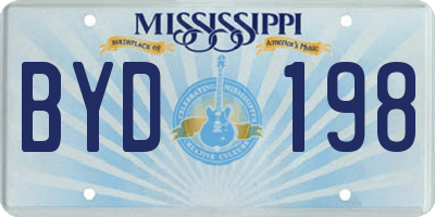 MS license plate BYD198