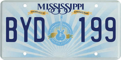 MS license plate BYD199