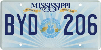 MS license plate BYD206