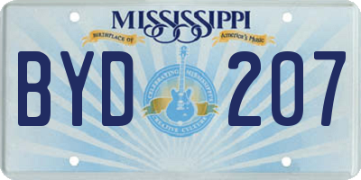 MS license plate BYD207