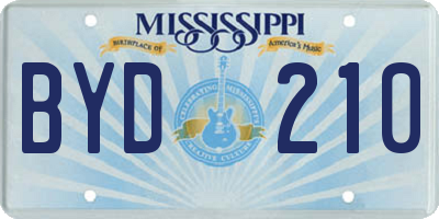 MS license plate BYD210
