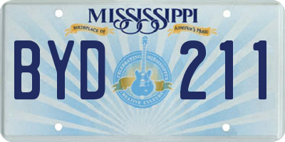 MS license plate BYD211