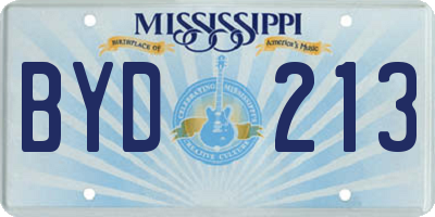 MS license plate BYD213