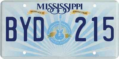 MS license plate BYD215