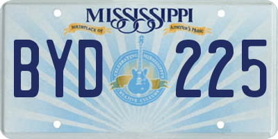 MS license plate BYD225