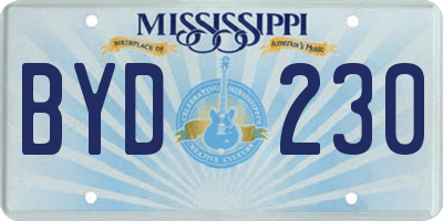 MS license plate BYD230