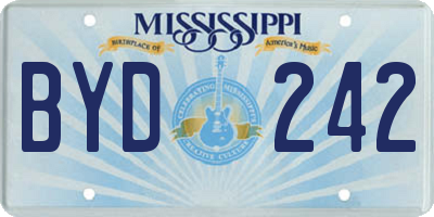 MS license plate BYD242
