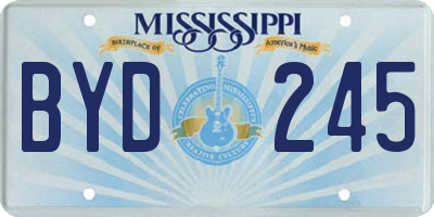MS license plate BYD245