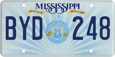 MS license plate BYD248