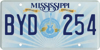 MS license plate BYD254