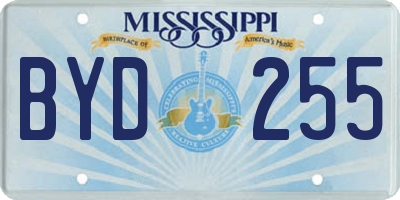 MS license plate BYD255