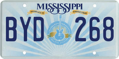 MS license plate BYD268