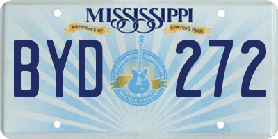 MS license plate BYD272