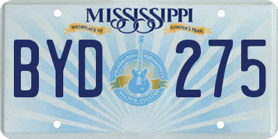 MS license plate BYD275