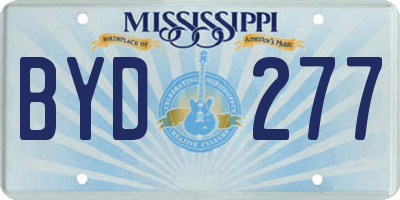 MS license plate BYD277