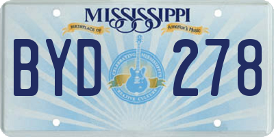 MS license plate BYD278
