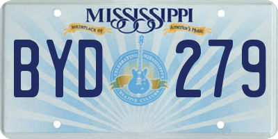 MS license plate BYD279