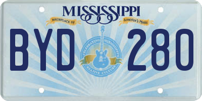 MS license plate BYD280