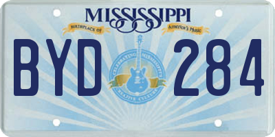 MS license plate BYD284