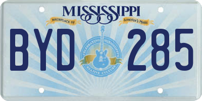 MS license plate BYD285
